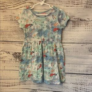 Disney Blue and Red Ariel Print Dress size XS 4/5